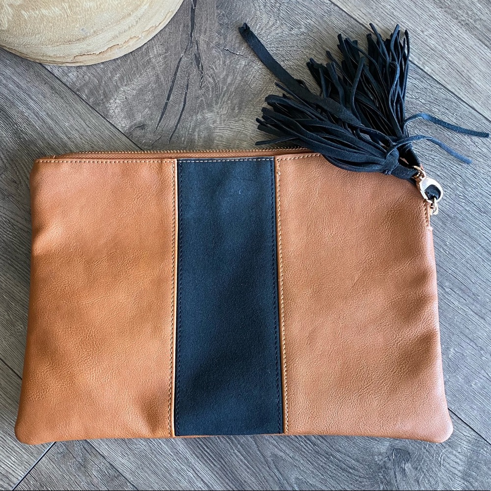 Faux Leather Clutch WhoWhatWear